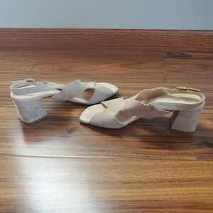 Paul Green Remy Suede Cross Strap with Buckle Block Heel